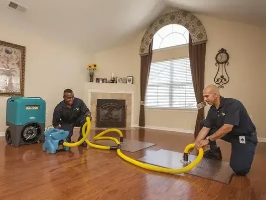 Drying equipment running in a finished room